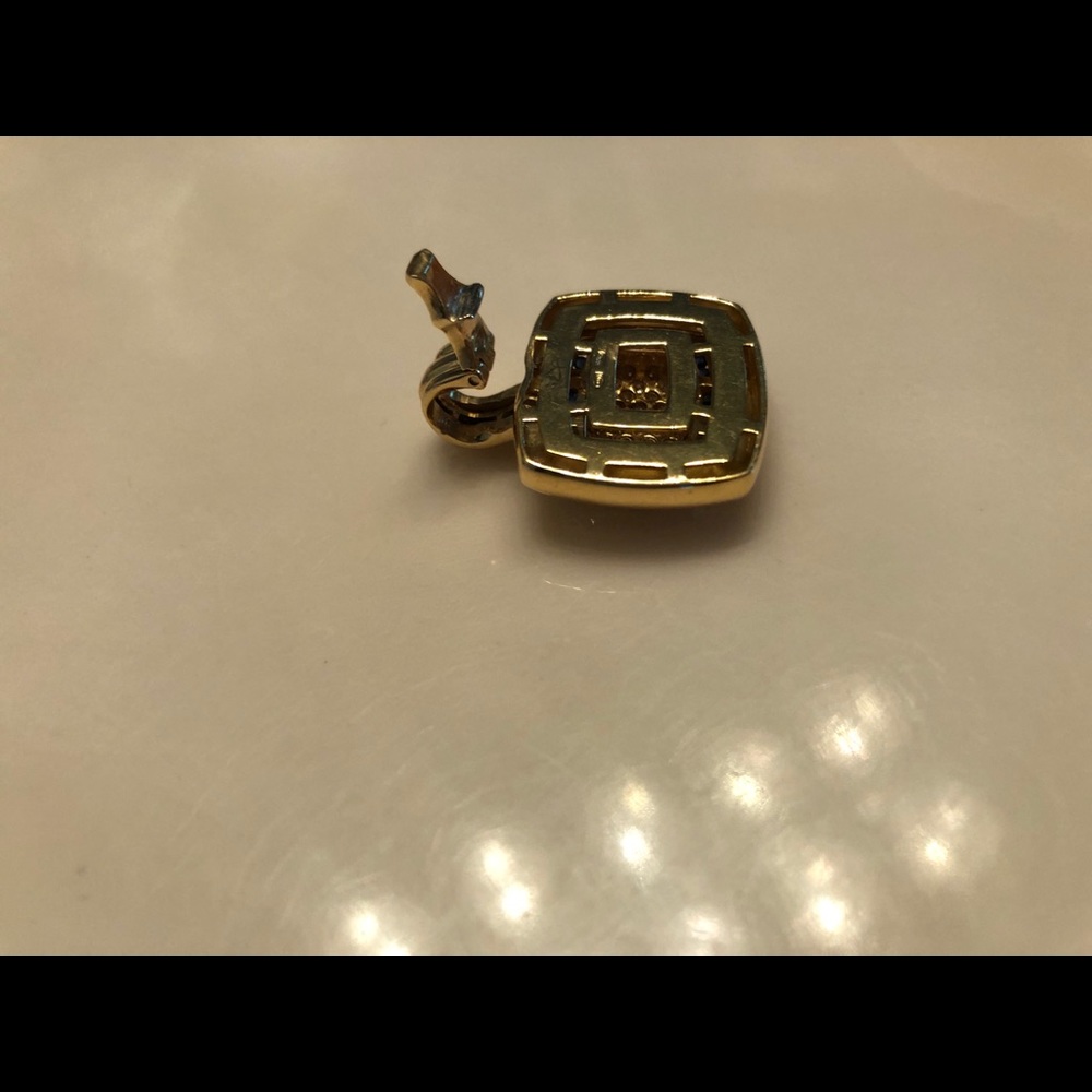 Diamond and sapphire slide pendant - Picture 4 of 10